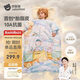 貝肽斯兒童防踢被純棉豆豆絨胎脂皮睡袋寶寶防踢被子神器春秋輕厚 云端M