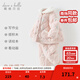 戴維貝拉（DAVE＆BELLA）小童冬裝毛絨女寶寶家居服套裝珊瑚絨女童夾棉睡衣新款兒童衣服 小兔印花【現貨】 100 cm（建議身高90-100cm）