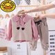 G.duck女寶寶秋裝套裝洋氣時(shí)髦女童三件裝春秋季1—3歲嬰兒衣服2025新品 SJ愛(ài)心毛衣三件套粉色 120 cm