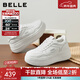 百麗（Belle）簡(jiǎn)約時(shí)尚小白鞋女商場(chǎng)同款厚底增高休閑板鞋E7J1DCM5 米白色 36 (230mm)