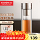 金灶（KAMJOVE）雙層玻璃杯磁彈泡茶杯鈦茶倉茶水分離泡茶過(guò)濾耐高溫車(chē)載商務(wù)水杯 鈦茶倉磁吸濾茶玻璃杯 300ml