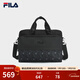 FILA 斐樂(lè )官方男包提包冬季新款時(shí)尚休閑單肩包手提包公文包 正黑色-BK XS