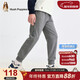 暇步士（Hush Puppies）童裝兒童長(cháng)褲25秋季男大童寬松運動(dòng)褲休閑褲子 中花灰   160   