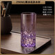 Luxury Flowers高檔水晶玻璃杯水杯茶杯果汁飲料杯啤酒杯家用牛奶早餐杯泡茶杯子 【冰花款】290ml紫色 無(wú)規格