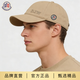 蒙口比鄰短檐帽子男士韓版潮小帽檐棒球帽女小沿情侶帽純色刺繡軟頂鴨舌帽 卡其色 M 可調節帽圍56-60c