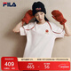 FILA 斐樂(lè )馬上起飛情侶針織短袖T恤2026春季時(shí)尚休閑純棉海棠花上衣