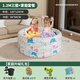 博士豚嬰兒游泳池家用大型兒童充氣泳池玩具游泳桶洗澡盆戶(hù)外氣墊游泳池 圓形1.2M三層+電泵