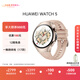 HUAWEI WATCH 5 42mm高端款爍金色904L不銹鋼表殼星云杏素皮復合表帶首創(chuàng  )X-TAP智感窗eSIM華為智能手表