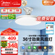 美的（Midea）風(fēng)扇燈一體餐廳吊扇燈led臥室燈客廳燈護眼燈具36寸熟睡風(fēng)包安裝