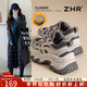 ZHR老爹鞋女厚底冬季加絨小個(gè)子棉鞋女百搭休閑運動(dòng)鞋女ID53A灰色35