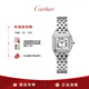 卡地亞（Cartier）獵豹系列方盤(pán)石英手表女款白盤(pán)鋼帶小號23mmWSPN0013