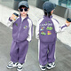 樂(lè )迪輝童裝男童套裝春裝卡通3-6-9歲兒童寶寶春秋季男孩兩件套5小孩衣服 紫色 130