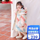 鴨鴨兒童羽絨服女童中長(cháng)款洋氣加厚小童寶寶新款卡通冬裝外套YD