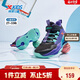 特步（XTEP）兒童童鞋戰眸男女童小童網(wǎng)革透氣防滑籃球鞋 黑/紫外光 32