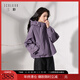 三彩2025冬季新款連帽棉服寬松棉衣休閑簡(jiǎn)約保暖夾棉外套短款S 薰衣草紫 S 155/80A