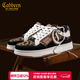 卡賓鞋子男款2026春季新款男士休閑板鞋2026新款豹紋設計百搭厚底潮鞋 淺咖色 41 【標準皮鞋尺碼】