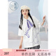 紫涵（ZIHAN）紫涵POLO領(lǐng)落肩袖T恤夏季新款可愛(ài)兔子印花寬松減齡休閑上衣 白色 XS