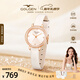 古尊（GOLGEN）女生手表小天鵝系列女士石英表輕奢皮帶腕表生日禮物送女友9167