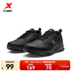 特步（XTEP）跑步鞋男休閑運動(dòng)鞋男鞋百搭秋冬鞋輕便舒適跑鞋防水軟底耐磨皮鞋 黑 42