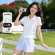 班尼路（Baleno）收褶polo短袖t恤女2026年春夏新款休閑時(shí)尚簡(jiǎn)約透氣收腰顯瘦上衣