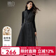 晚白【新品】老錢(qián)靜奢風(fēng)綿羊毛背心裙冬款高級感收腰無(wú)袖連衣裙 深灰色 M
