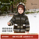 babylove寶寶保暖外套冬季加厚夾棉兒童連帽上衣嬰幼兒毛絨棉服挪威森林 挪威森林 90