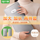 久量（DP）電熱水袋 充電暖水袋暖手寶暖腳暖床暖寶寶加大加長(cháng)取暖神器防爆 【雙插手加長(cháng)加大灰色】暖床厚絨布套+可拆洗 【高密度親膚柔軟舒適】