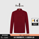 比音勒芬【韓國面料】春秋季經(jīng)典男士休閑上衣小領(lǐng)T經(jīng)典長(cháng)袖POLO衫百搭 21深紅 2XL
