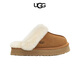 UGG毛絨拖鞋秋冬戶(hù)外百搭保暖拖鞋厚底増高休閑女士鞋栗色1122550CHE