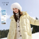 三彩2025冬季新款90白鴨絨羽絨服寬松面包服M