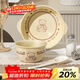 佩爾森卡通可愛(ài)3件套幸運熊陶瓷餐具家用一人食釉下彩碗盤(pán)餐具整套