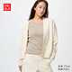 優(yōu)衣庫女裝柔滑棉質(zhì)V領(lǐng)針織短開(kāi)衫482973 30 淺米色 S