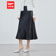 IEF/愛(ài)依服半身裙2025秋冬新款法式溫柔風(fēng)通勤氣質(zhì)簡(jiǎn)約表達單裙 黑 M