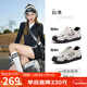 駱駝（CAMEL）月牙德訓鞋女運動(dòng)百搭板鞋網(wǎng)面復古休閑鞋 L25S577059 白/黑 35