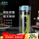 水宜生純鈦雙層玻璃杯鵝蛋杯高檔便攜水杯高硼硅禮物刻字定制杯子 鈦晶藍（高檔禮盒裝）300ml