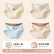 貓人（MiiOW）女大童內褲12周歲以上青少年發(fā)育期純棉少女初中生15歲三角褲 黃色+杏色+藍色+膚色12-16歲發(fā) 共 4條 均碼 (M) 建議80-100斤