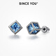 SINCE YOU魔方耳釘男士純銀小眾原創(chuàng  )設計養耳洞耳環(huán)高級感耳飾女新年禮物 魔方耳釘（單只）