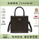 蔻馳（COACH）女包 MINI CALLY單肩手提包托特包琴譜包風(fēng)琴包 胡桃木配黑色CBQ34IMXAQ
