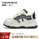 暴力熊（VIOLENTBEAR）女鞋老爹鞋2025冬季新款厚底增高運動(dòng)鞋榴蓮鞋時(shí)尚百搭潮鞋男鞋 納米白（男女同款） 36