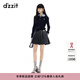 DZZIT地素短褲2025冬新款學(xué)院風(fēng)綿羊毛混紡不規則壓褶裙褲女3J4Q1061E 中灰色 XS