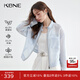 KBNE淡藍色萊賽爾簡(jiǎn)約通勤薄款外套女夏季新款襯衣小個(gè)子立領(lǐng)長(cháng)袖 淡藍色 M