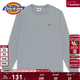 Dickies 經(jīng)典三色logo長(cháng)袖T恤休閑上衣龍年紅色010983 中羽灰 M