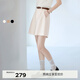 伊芙麗（eifini）蔣欣代言【經(jīng)典延續】休閑寬松A字廓形顯瘦遮胯百搭百慕大短褲女 米白 S 95-105斤