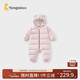 童泰（TONGTAI）嬰兒羽絨連體衣冬季寶寶哈衣羽絨服男童女童連帽抱衣紫色90cm