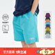蜜撲速干吸濕可收納兒童短褲夏季男女童戶(hù)外運動(dòng)透氣排汗五分褲 藍格子 140