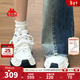 卡帕（Kappa）女鞋厚底老爹鞋子女2025秋冬新款透氣百搭跑步鞋休閑運動(dòng)鞋女 經(jīng)典白/海昌藍 37