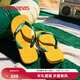 havaianas哈唯納Brasil Logo巴西元素夾腳人字拖夏情侶拖鞋 1740-流行黃色 43-44 巴西碼