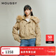 moussy25秋季新品N2B機能工裝風(fēng)毛領(lǐng)短款棉服外套女028IAA30-1035 070米色 S