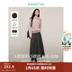 茵曼（INMAN）2025秋冬女裝新款簡(jiǎn)約通勤百褶半身裙A字大擺顯瘦中長(cháng)款裙子 貴族灰-秋冬款 順滑毛感 M