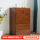 仟藝繪全實(shí)木斗柜整裝收納柜床頭柜現代簡(jiǎn)約家用小柜子客廳抽屜式儲物柜 寬六斗胡桃【長(cháng)60*寬43*高97cm】